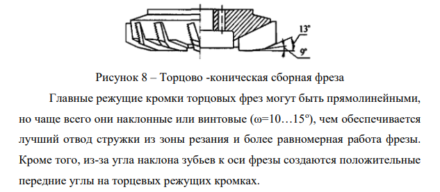 Конструкция и геометрия торцовой фрезы.