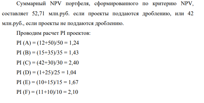 Компания намерена инвестировать до 65 млн. руб. Подразделения компании предоставили свои предложения по возможному инвестированию.