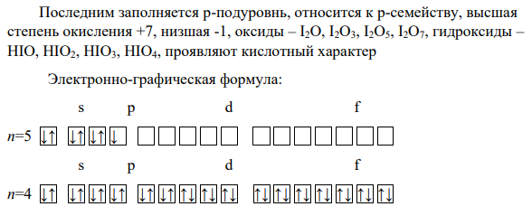 Напишите электронную и электронно-графическую формулы элементов, определите их электронное семейство, низшую и высшую степень окисления: Na, I, Mt. Приведите формулы оксидов и их гидратных форм с указанием химического характера.