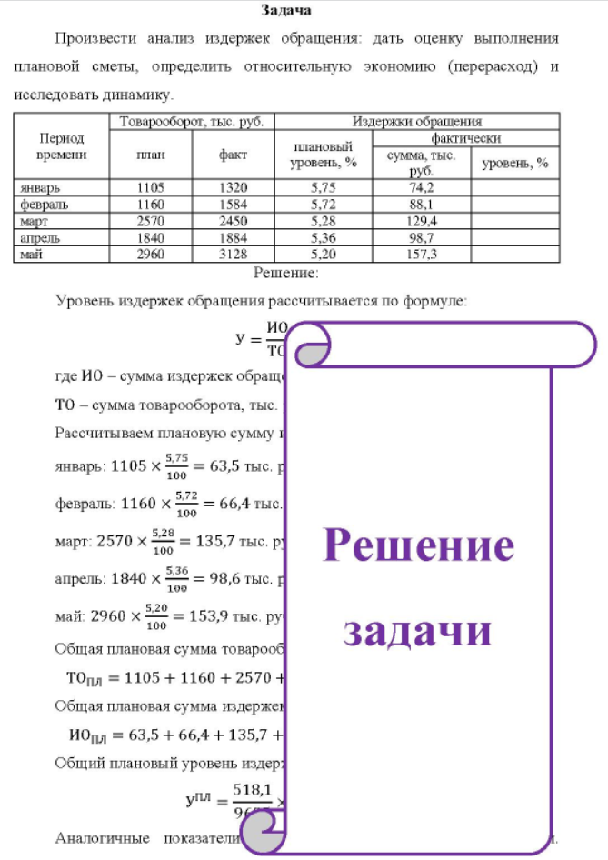 Произвести анализ издержек обращения: дать оценку выполнения плановой сметы, определить относительную экономию (перерасход) и исследовать динамику. Товарооборот, тыс. руб. Издержки обращения