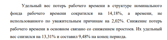 Проанализируйте баланс рабочего времени. Определите отклонения. Назовите возможные факторы отклонения показателей текущего периода от предыдущего периода