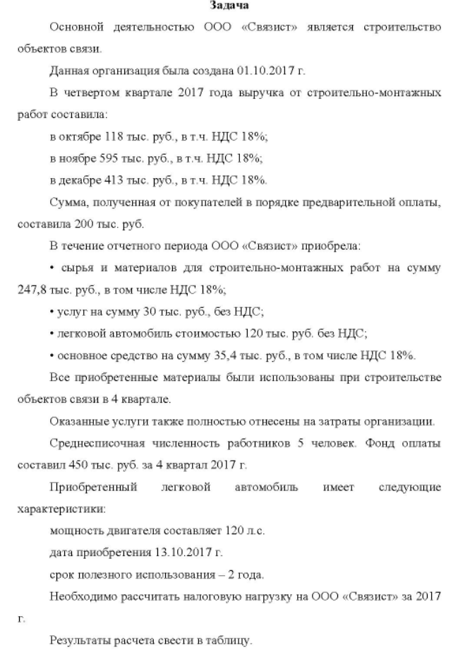 Основной деятельностью ООО «Связист» является строительство объектов связи. Данная организация была создана 01.10.2017 г.