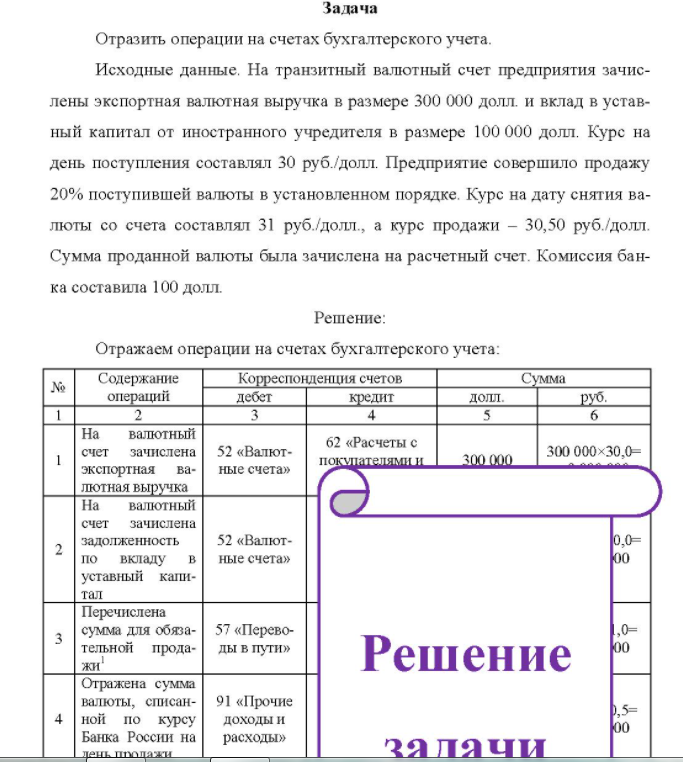 Отразить операции на счетах бухгалтерского учета. Исходные данные. На транзитный валютный счет предприятия зачис- лены экспортная валютная выручка в размере 300 000 долл. и вклад в устав- ный капитал от иностранного учредителя в размере 100 000 долл.