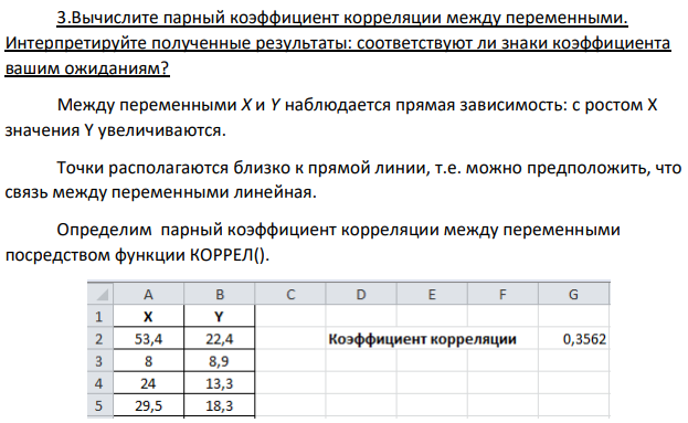 .Вычислите парный коэффициент корреляции между переменными. Интерпретируйте полученные результаты: соответствуют ли знаки коэффициента вашим ожиданиям?