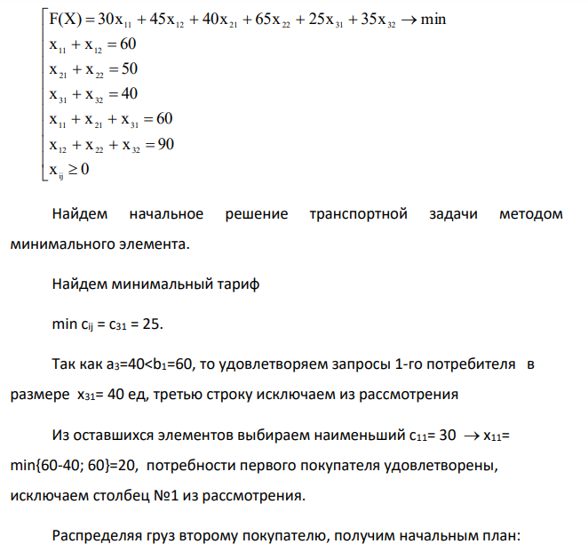Симплекс-метод в решении экономических задач Фирма поставляет топливо двум оптовым покупателям с трёх складов. Затраты компании на перевозку одной тонны топлива для первого склада составляют 30 рублей для первого покупателя и 45 рублей для второго.