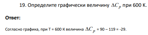 Определите графически величину Cp при 600 K.