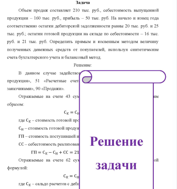 Объем продаж составляет 210 тыс. руб., себестоимость выпущенной продукции - 160 тыс. руб., прибыль - 50 тыс. руб. На начало и конец года соответственно остатки дебиторской задолженности равны 20 тыс. руб. и 25 тыс. руб. ; остатки готовой продукции на складе по себестоимости - 16 тыс. руб. и 21 тыс. руб.