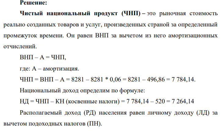 Имеются значения некоторых экономических показателей ( в млр.ден.ед.)