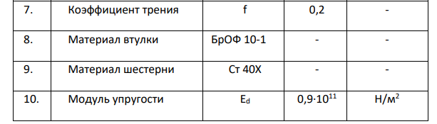 Аналитический расчет посадки с натягом Рассчитаем посадку с натягом при механической запрессовке детали поз.8 – шестерни на деталь поз.9 –втулка. Исходные данные для расчета представим в таблице 2.