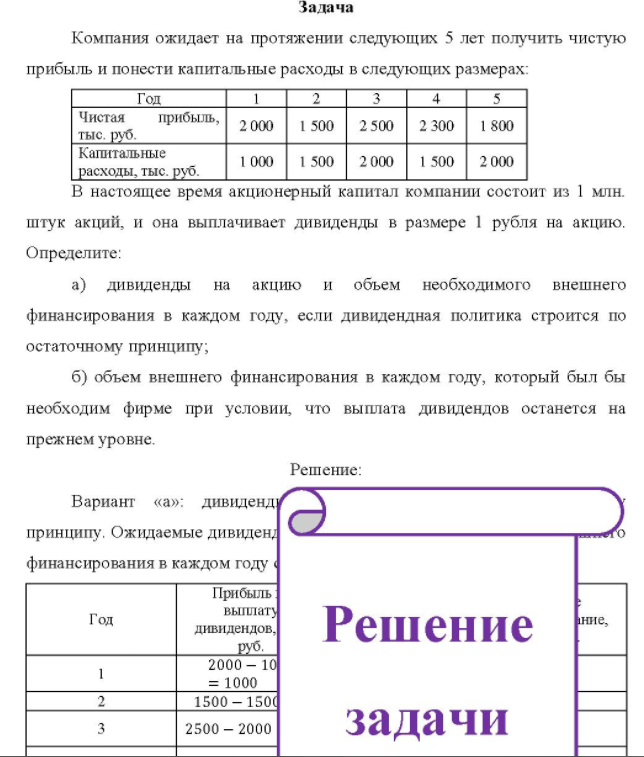 Компания ожидает на протяжении следующих 5 лет получить чистую прибыль и понести капитальные расходы в следующих размерах: Год 2 Чистая прибыль, 2 000 1 500 2 500 2 300 1 800 тыс. руб.