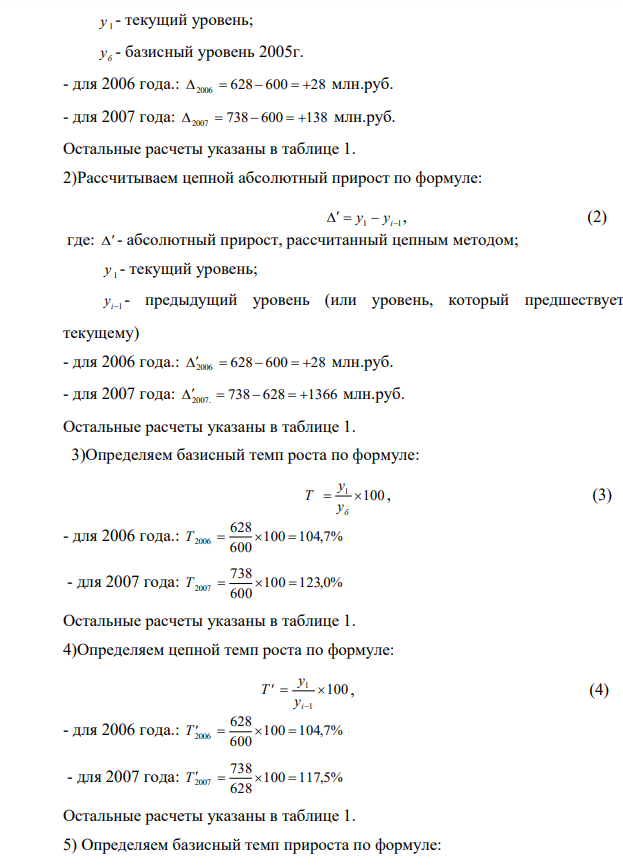 Имеются данные о розничном товарообороте торгового дома (в сопоставимых ценах, млн. руб.): Годы 2005 2006 2007 2008 2009 2010 1 2 3 4 5 6 7 Без филиалов 500 523 615 750 – – С филиалами – – – 900 920 980 Приведите уровни данного ряда динамики к сопоставимому виду.