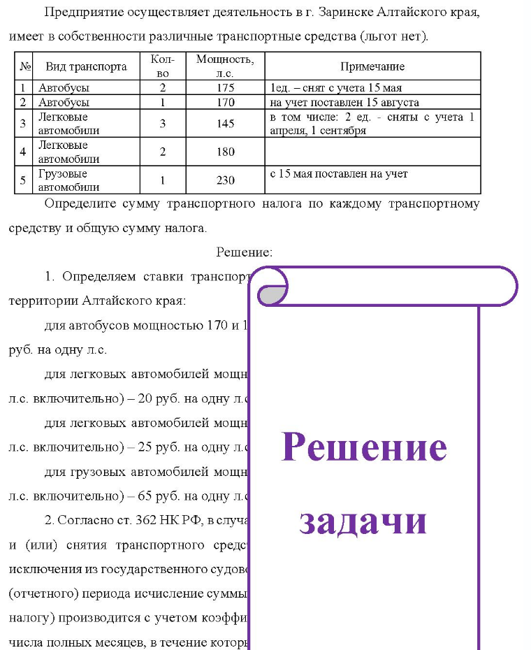Предприятие осуществляет деятельность в г. Заринске Алтайского края, имеет в собственности различные транспортные средства (льгот нет). № Вид транспорта Автобусы 2 Автобусы Легковые автомобили Легковые 4 автомобили Грузовые