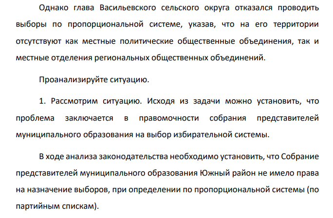 Собрание представителей муниципального образования Южный район издало постановление, в соответствии с которым муниципальным образованиям, расположенным на территории района, предписывалось избирать советы депутатов сроком на 2 года в количестве 15 человек
