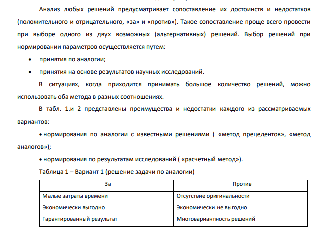Методы нормирования