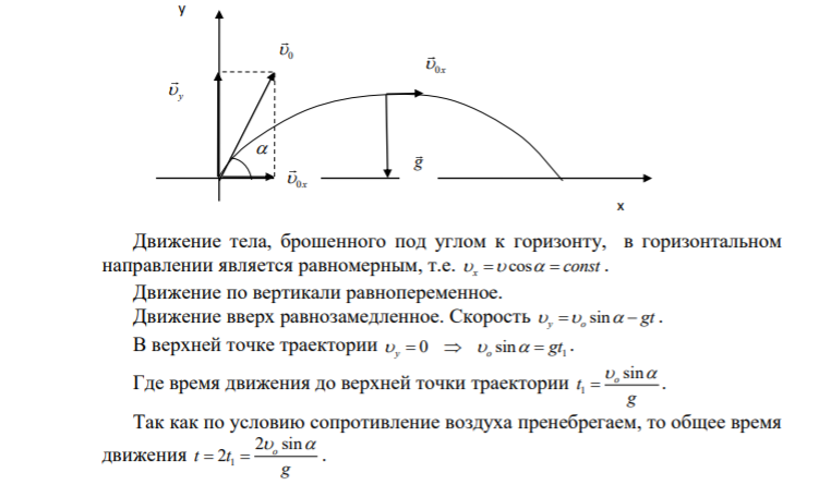 Задание к контрольной работе №1 1. Пуля пущена с начальной скоростью 200 м/с под углом 60о к горизонту. Определить максимальную высоту подъема, дальность полета и радиус кривизны траектории пули в ее наивысшей точке. Сопротивлением воздуха пренебречь. Дано: vo=200 м/с =60о Найти: h, s, R