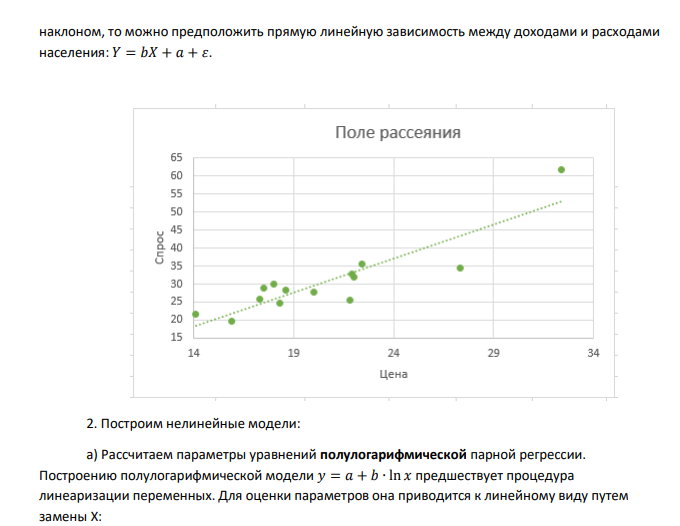 Имеются данные относительно цены на некоторый товар и величины спроса на него за 14 месяцев, которые приведены в следующей таблице: Вариант 4. γ=0,99. Месяц 1 2 3 4 5 6 7 8 9 10 11 12 13 14 Спрос 25,8 2