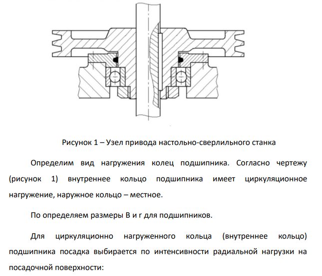 Назначение посадок подшипника качения