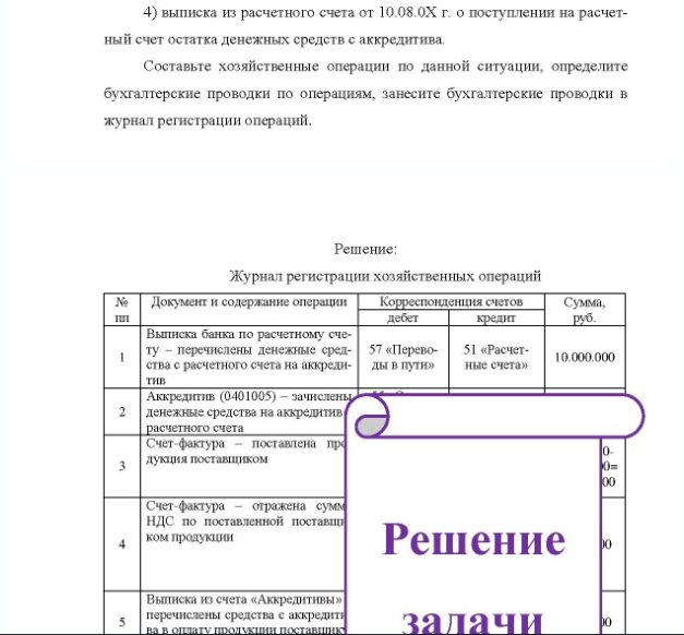 Задача В соответствии с договором ЗАО «Надежда» с ОАО «Комета» расчеты за поставляемую ими продукцию производятся в форме аккредитива. По до- говору аккредитив является покрытым (депонированным), отзывным, срок действия аккредитива - 15 дней с момента его открытия в банке поставщика.