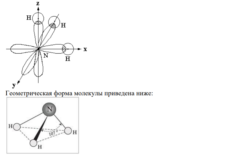 Сколько о- н ж-связей имеется в структуре молекулы аммиика NH3?
