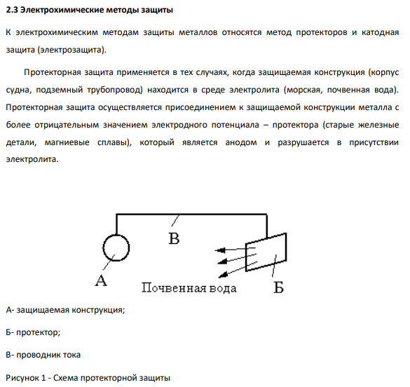 Электрохимические методы защиты