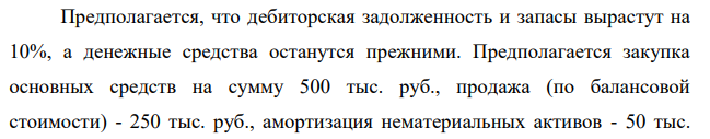 Определить коэффициенты текущей, быстрой и абсолютной ликвидности, доли собственного капитала, инвестированного в оборотные активы (чистый оборотный капитал) и внеоборотные активы (чистый внеоборотный капитал) предприятия.