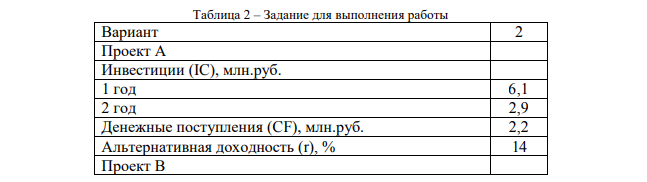 Сравнить экономическую эффективность данных проектов по: а) чистой приведенной стоимости проектов (NPV) при финансировании проекта В на условиях пренумерандо, постнумерандо;