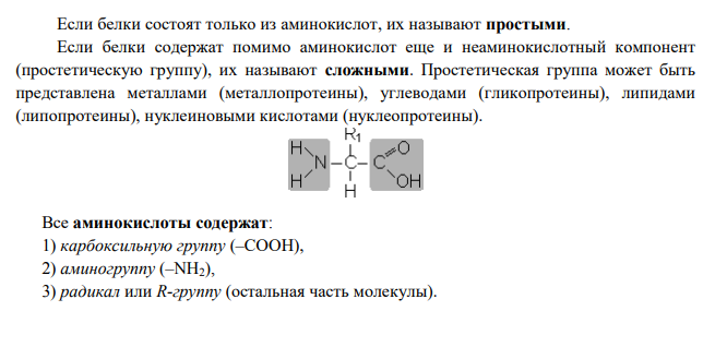 Белки. Строение, свойства. Качественные реакции на белки.