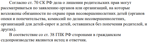 Орган опеки и попечительства обратился в суд с иском о лишении родительских прав Феофановой в отношении дочери Алисы (7 лет). При подготовке дула к судебному разбирательству выяснилось, что отец Алисы не знал о наличии оснований для лишения Феофановой родительских прав, поскольку давно с дочерью не общался, мать препятствовала их общению.