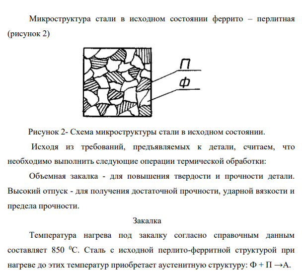 Назначьте режим термической обработки слабонагруженных деталей из стали 45. Приведите его обоснование и опишите структуру и механические свойства деталей.