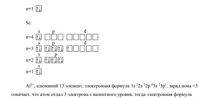 С атомами каких элементов сходны по электронному строению ионы Cr3+ , Al3+, S+4? Приведите схемы заполнения электронами энергетических уровней и подуровней валентного слоя указанных ионов