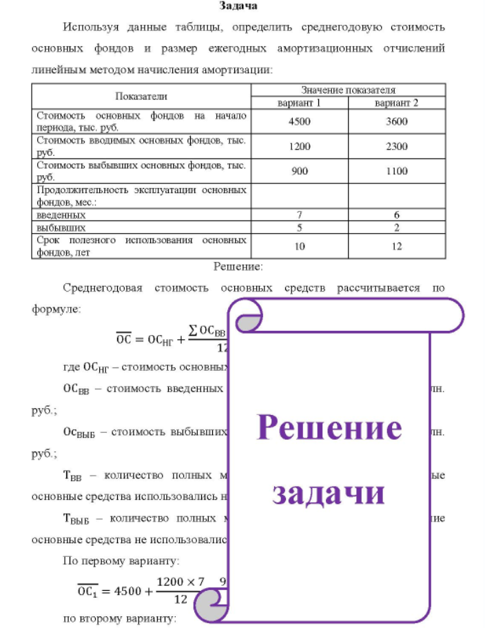 Используя данные таблицы, определить среднегодовую стоимость основных фондов и размер ежегодных амортизационных отчислений линейным методом начисления амортизации: Показатели Значение показателя вариант 1 вариант 2 Стоимость основных фондов на начало периода, тыс. руб.