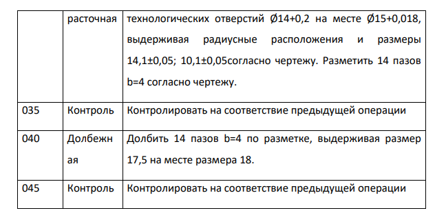 Составление предварительного технологического маршрута обработки детали