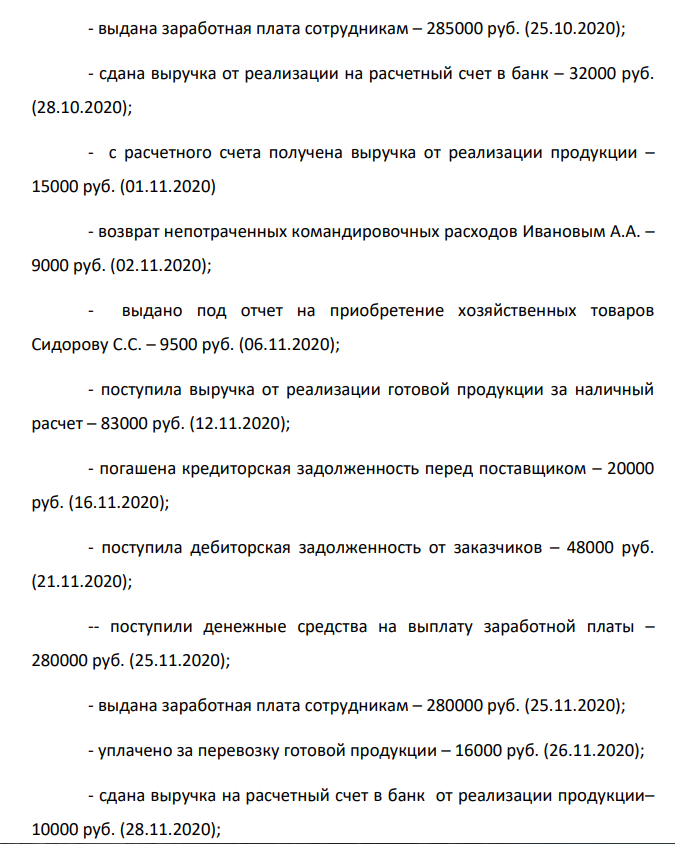 ООО «З» - производственное предприятие 1) Определить лимит остатка кассы, действующий с 1 января 2021 года, по объему поступлений наличных денежных средств на основе исходных данных при соблюдении следующих условий: а) организаций расположена в городе N, где есть банк; б) организация расположена в городе P, где нет банка.