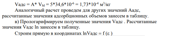 Используя приведенные данные, постройте изотермы адсорбции и десорбции азота на силикагеле при 77 К. Рассчитайте и постройте интегральную кривую распределения объёма пор по размерам.