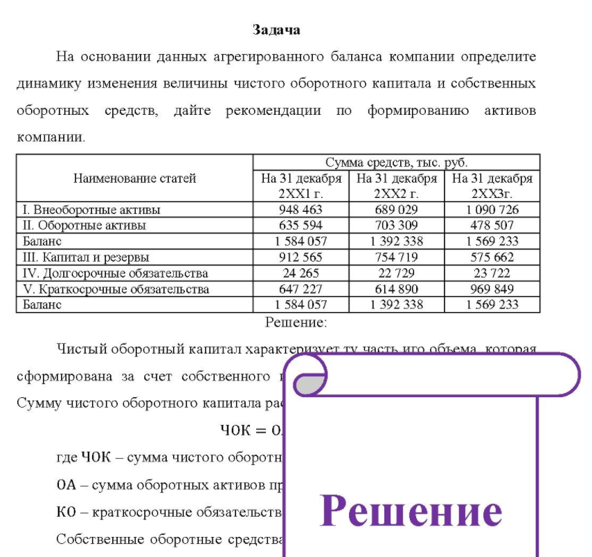 На основании данных агрегированного баланса компании определите динамику изменения величины чистого оборотного капитала и собственных оборотных средств, дайте рекомендации по формированию активов компании. Сумма средств, тыс. руб. Наименование статей