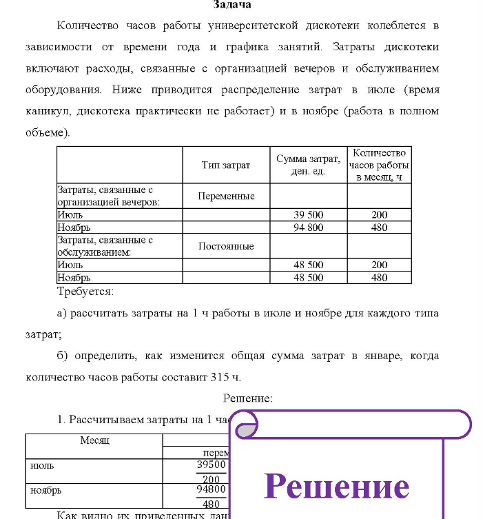Количество часов работы университетской дискотеки колеблется в зависимости от времени года и графика занятий. Затраты дискотеки включают расходы, связанные с организацией вечеров и обслуживанием оборудования.