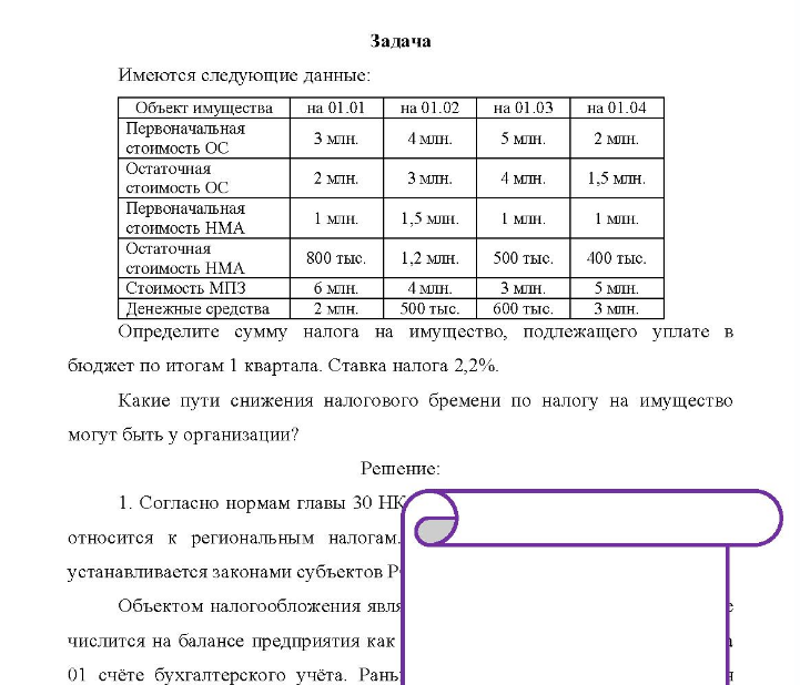 Задача Имеются следующие данные: Объект имущества на 01.01 на 01.02 на 01.03 на 01.04 Первоначальная 3 млн. 4 млн. 5 млн. 2 млн. стоимость ОС