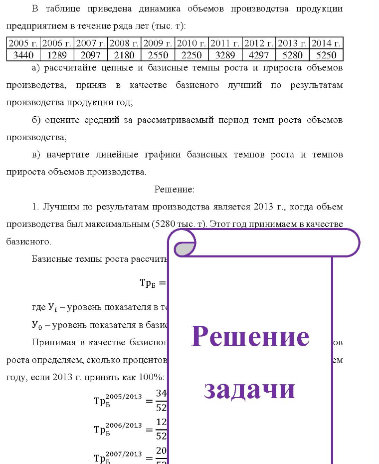 B B таблице приведена динамика объемов производства продукции предприятием в течение ряда лет (тыс, т): 2005 г. 2006 г. 2007 г. 2008 г. 2009 г. 2010 г. 2011 г. 2012 г. 2013 г. 2014 г. 3440 1289 2097 2180 2550 2250 3289 4297 5280 5250 a) рассчитайте цепные и