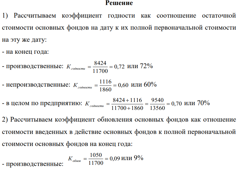 Имеются следующие данные по решению