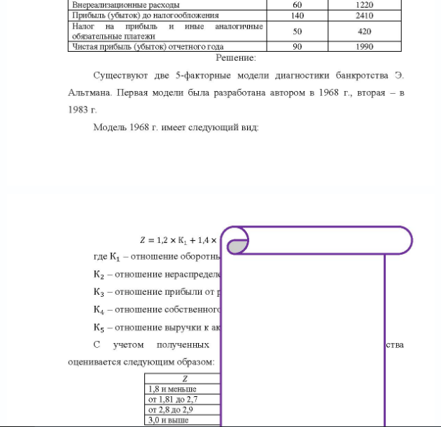 Задача На основании данных бухгалтерского баланса (форма №1) и отчета о прибылях и убытках (форма №2) дайте прогноз возможного банкротства предприятия по пятифакторной модели Z-показателя Э. Альтмана. Таблица 1 - Бухгалтерский баланс, тыс. руб