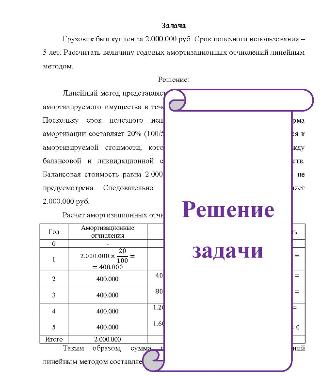 Грузовик был куплен за 2.000.000 руб. Срок полезного использования - 5 лет. Рассчитать величину годовых амортизационных отчислений линейным методом.