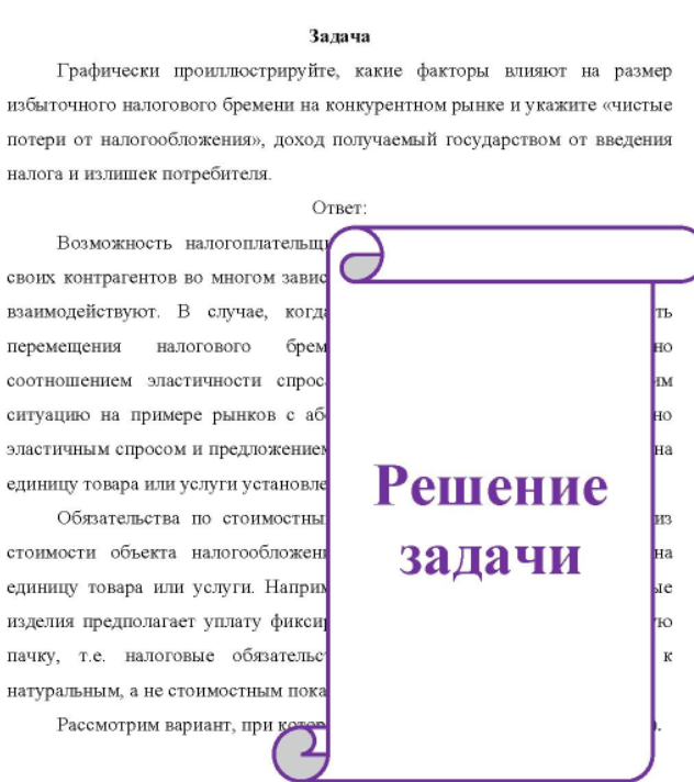 Графически проиллюстрируйте, какие факторы влияют на размер избыточного налогового бремени на конкурентном рынке и укажите «чистые потери от налогообложения», доход получаемый государством от введения налога и излишек потребителя.