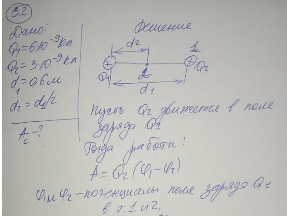 Два точечных заряда Q1 = 6 нКл и Q2 = 3 нКл находятся на расстоянии d = 60 см друг от друга. Какую работу необходимо совершить внешним силам, чтобы уменьшить расстояние между зарядами вдвое?