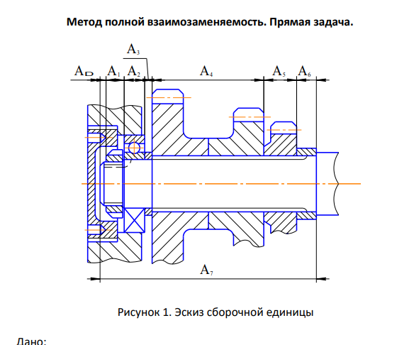 Метод полной взаимозаменяемость. Прямая задача.