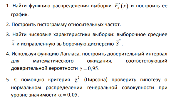 Результаты измерений некоторой физической величины представлены в таблице: i 1 2 3 4 5 6 7 8 ; i i a b 1,5;1 1;3,5 3,5;6 6;8,5 8,5;11 11;13,5 13,5;16 16;18,5 mi 3 8 14 27 20 16 7 5 368 1. Найти функцию распределения выборки