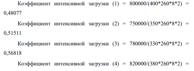 Определите интегральный коэффициент загрузки оборудования по данным таблица 5.4. Таблица 5.4 – Исходные данные Вариант Показатель 1 2 3 4 5 Производительность автомата проверки параметров (по паспортным данным), изд./ ч 400 350 330 380 360 Фактическое число часов работы автомата в год, ч 3 800 3 600 3 500 3 700 3 800