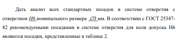 Дать анализ стандартных посадок в системе вала и в системе отверстия. Построить схемы полей допусков соединения.