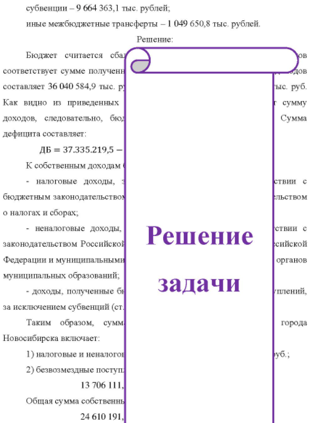 Рассчитайте размер собственных доходов бюджета города и обоснуйте сделанный вывод - почему субвенции не учитываются в составе собственных доходов бюджета города?
