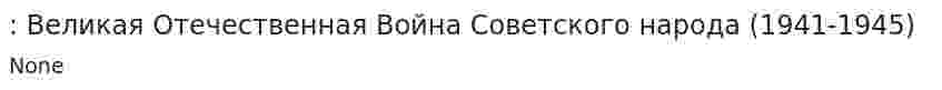: Великая Отечественная Война Советского народа (1941-1945)