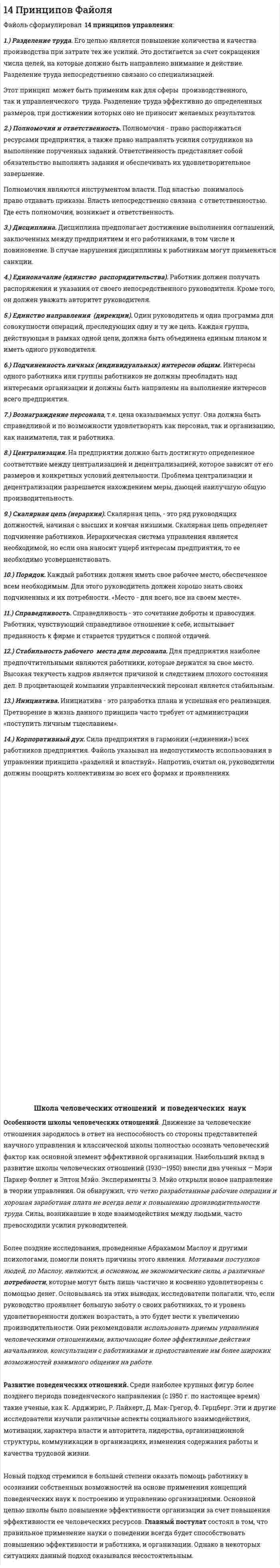 14 Принципов Файоля